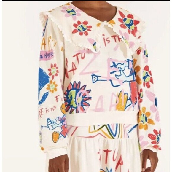 Farm Rio zé carioca collar sweatshirt Size Medium - Picture 1 of 4
